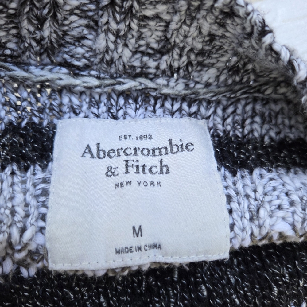 Abercrombie & Fitch‎ Black and Gray Striped Cardigan - Picture 6 of 6